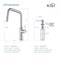 Kibi Macon Single Handle Pull Down Kitchen Sink Faucet with Soap Dispenser C-KKF2007CH-KSD100CH - alternate 2